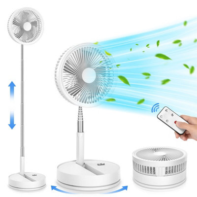 Portable Standing Fan Remote Control, 9 Inch Foldable Pedestal Fans ...