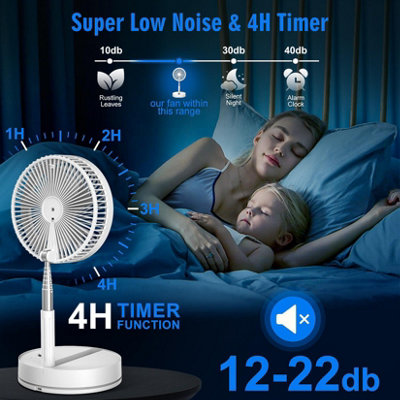 Portable Standing Fan Remote Control, 9 Inch Foldable Pedestal Fans ...