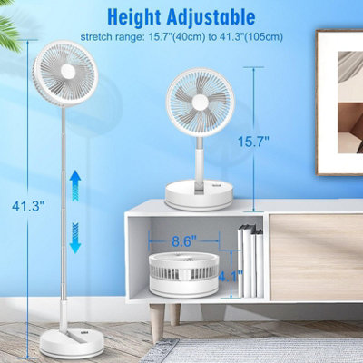 Portable Standing Fan Remote Control, 9 Inch Foldable Pedestal Fans ...