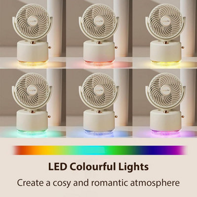 Portable Table Fans 3 Speeds Air Circulator Fan Low Noise Quiet Desk ...