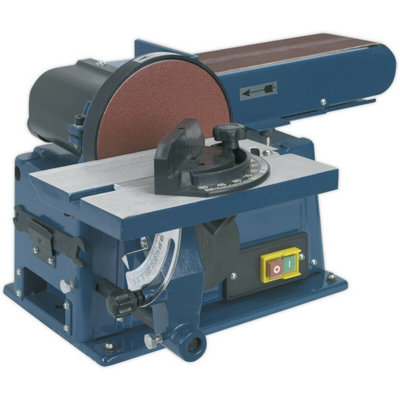 Disk belt outlet sander