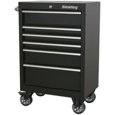 Portable Tool Chest with 6 Drawers - Heavy-Duty Locking Mobile Storage ...