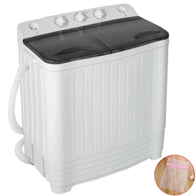 Portable Twin Tub Washing Machine - Compact Mini Laundry Washer & Spin ...