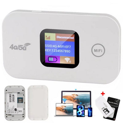 Portable Unlocked 4G LTE Wireless WiFi Router Mobile Broadband LCD MIFI ...