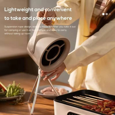 Portable USB Exhaust Fan Mini Kitchen Hood Extractor for BBQ, Desktop ...