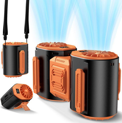 Portable Waist Fan Electric Fan USB Charging Waist Hanging Fan with 5 ...