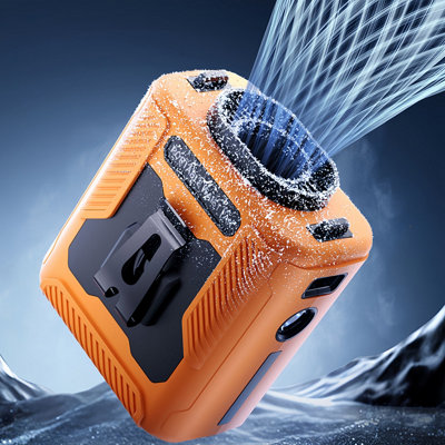 Portable waist-hanging rechargeable outdoor construction site cooling fan