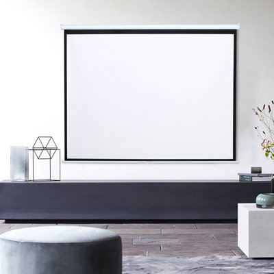 Portable Wall and Ceiling Mount Projector Screen Manual Pull Down for Home Theater 84 Inch 4:3 Price Comparisons | Compare The Build
