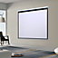 Portable Wall and Ceiling Mount Projector Screen Manual Pull Down for Home Theater 92 Inch 4:3