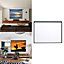 Portable Wall Ceiling Mount Projector Screen Manual Pull Down for Home Theater 60" 4:3