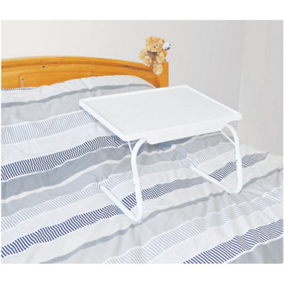 White bed on sale table tray