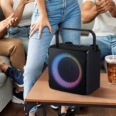 Portable Wireless bluetooth 5.0 Karaoke Speaker with 2 Microphones for Home and Party Use