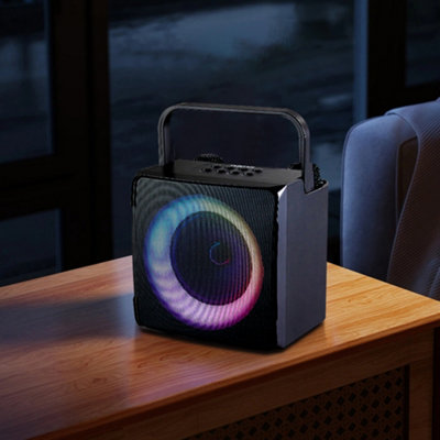 Portable Wireless bluetooth 5.0 Karaoke Speaker with 2 Microphones for Home and Party Use