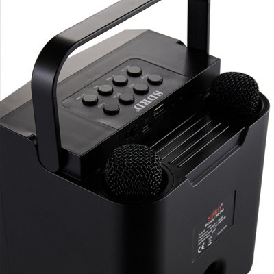 Portable Wireless bluetooth 5.0 Karaoke Speaker with 2 Microphones for Home and Party Use