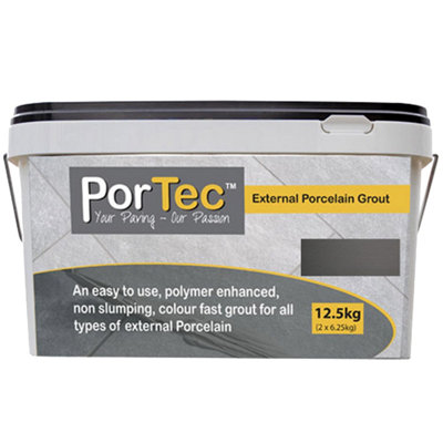 PorTec Porcelain Grout - Midnight Grey 12.5kg