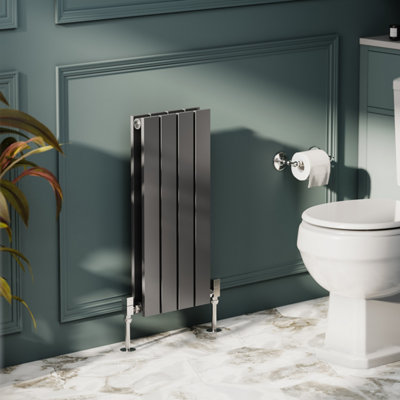 Porter Grey Double Horizontal Flat Panel Radiator - 600x272mm