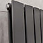 Porter Grey Double Vertical Flat Panel Radiator - 1600x340mm