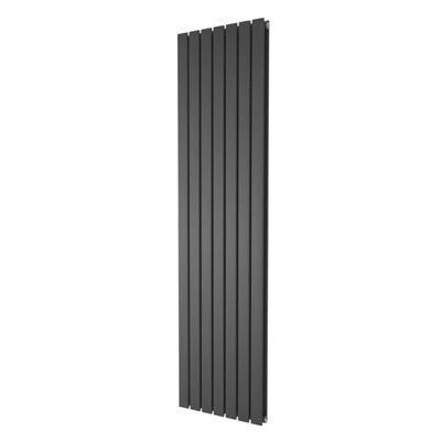 Porter Grey Double Vertical Flat Panel Radiator - 1800x475mm