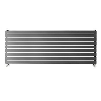 Porter Grey Single Horizontal Flat Panel Radiator - 1600x610mm