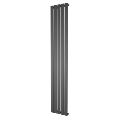 Porter Grey Single Vertical Flat Panel Radiator - 1800x340mm