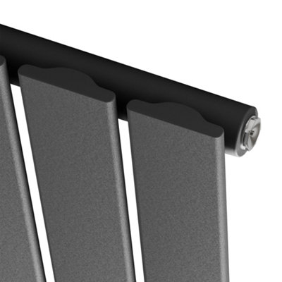 Porter Grey Single Vertical Flat Panel Radiator - 1800x475mm