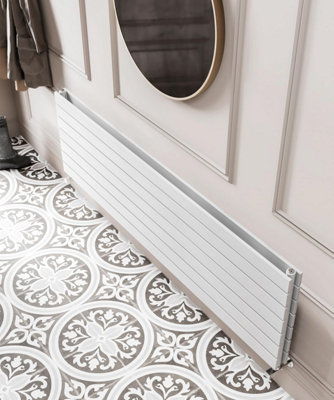 Porter White Double Horizontal Flat Panel Radiator - 1600x475mm