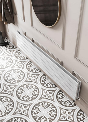 Porter White Double Horizontal Flat Panel Radiator - 1800x340mm