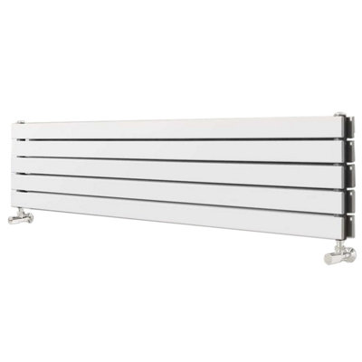 Porter White Double Horizontal Flat Panel Radiator - 1800x340mm - 5