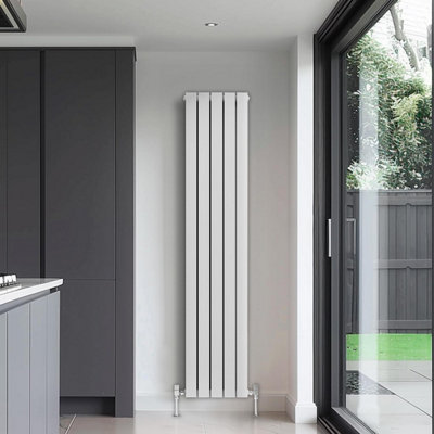 Porter White Single Vertical Flat Panel Radiator - 1600x340mm
