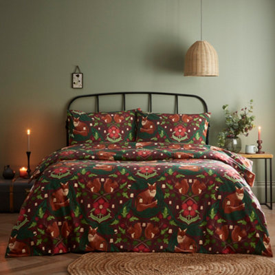 Portfolio Home Bowland Animal Print Soft Easy Care Bed Linen Bedding Duvet Cover Quilt Set With Pillow Cases
