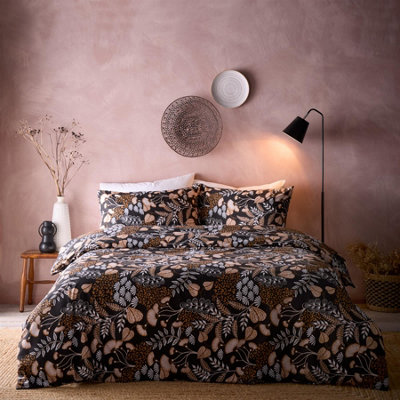 Portfolio Home Jephson Black Duvet Cover Set Double Bedding Set