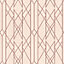 Portfolio Linear Geometric Wallpaper Pink / Rose Gold Rasch 215106