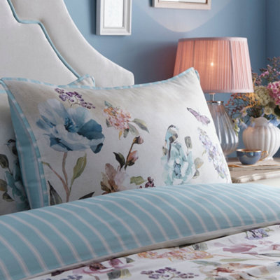 Portia Bird & Floral Print 100% Cotton Multicoloured Duvet Covet Set
