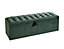 Portia Ottoman Storage Box 3FT Single - Plush Velvet Emerald Green