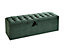 Portia Ottoman Storage Box 5FT King - Plush Velvet Emerald Green