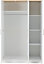 Portland 3 Door Wardrobe - L53.5 x W119.5 x H187.5 cm - White/Oak Effect