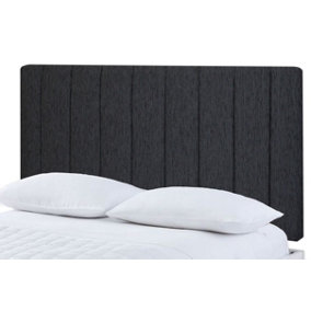 Portland Chenille 2ft6 Small Single 20" Headboard - Black