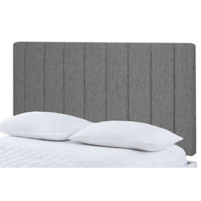 Portland Chenille 2ft6 Small Single 20" Headboard - Dark Grey