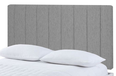 Portland Chenille 4ft Small Double 20" Headboard - Light Grey