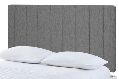 Portland Chenille 4ft6 Double 20" Headboard - Dark Grey