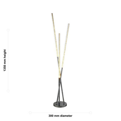 PORTLAND - CHROME 135CM LED BUBBLE FLOOR LAMP