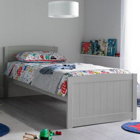 Portland Grey Wooden Solo/Single 3ft Children's Bed Frame Only