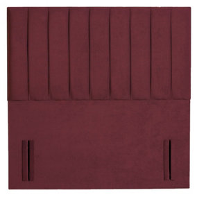Portland Plush Velvet 3ft Single 50" Floor Standing Headboard - Burgundy