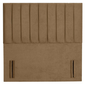 Portland Plush Velvet 3ft Single 50" Floor Standing Headboard - Coffee