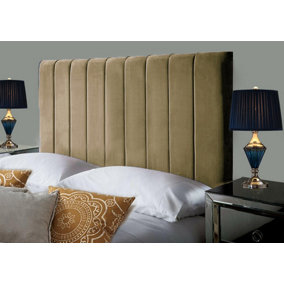 Portland Plush Velvet 6ft Super King 36" Headboard -  Coffee
