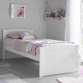 Portland White Solo Single 3ft Children's Bed Frame Only