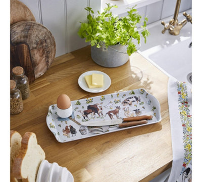 Portman Farm Animal Print 70% Polypropylene Small Tray