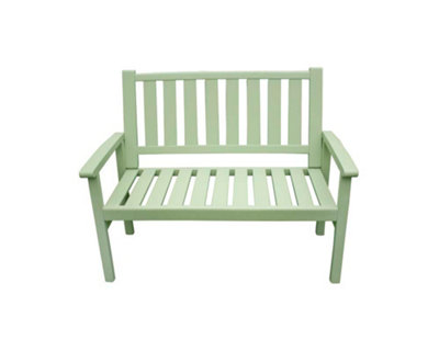 Porto 2 Seater Bench (Homestead) - Acacia Wood - L120 x W56 x H94 cm - Green