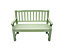 Porto 2 Seater Bench (Turnbury) - Acacia Wood - H92 x W59 x L120 cm - Green