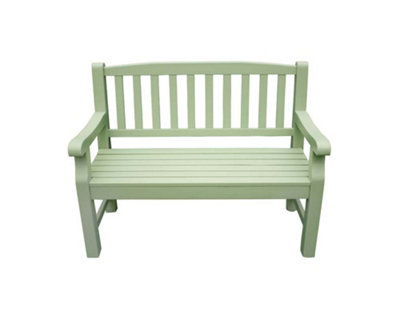 Porto 2 Seater Bench (Turnbury) - Acacia Wood - H92 x W59 x L120 cm - Green